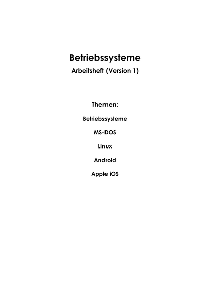  – Inhaltsverzeichnis