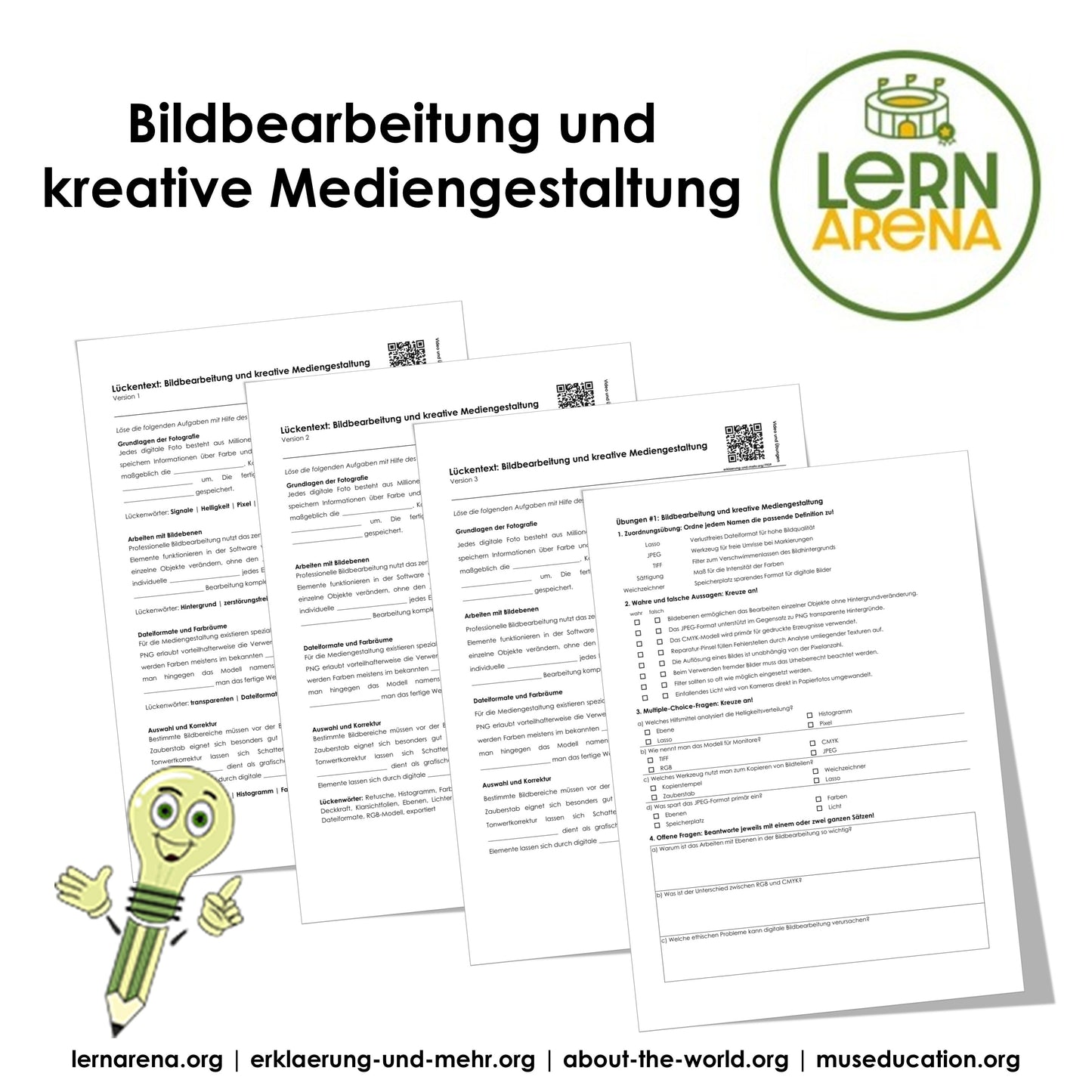 Bildbearbeitung und kreative Mediengestaltung – Arbeitsheft mit Lösungen (10 Seiten)