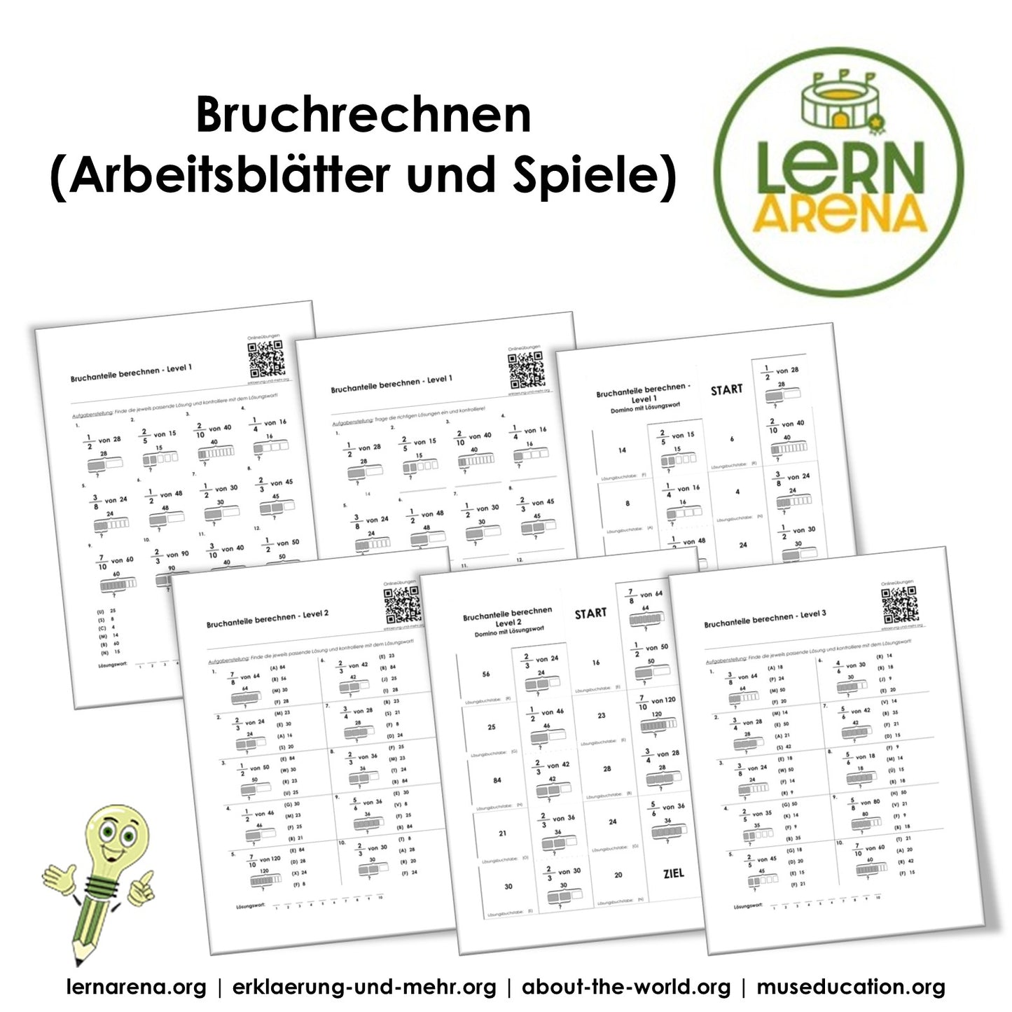 Bruchrechnen Arbeitsheft – Übungsaufgaben mit Lösungen | 24 Seiten
