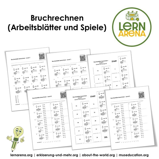 Bruchrechnen Arbeitsheft – Übungsaufgaben mit Lösungen | 24 Seiten