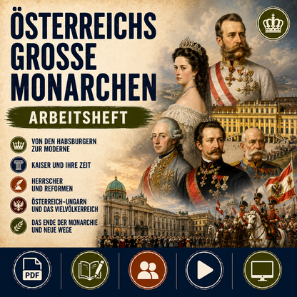 Österreichs große Monarchen – Arbeitsheft Geschichte (PDF, 28 Seiten)
