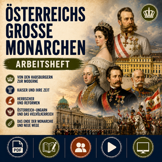 Österreichs große Monarchen – Arbeitsheft Geschichte (PDF, 28 Seiten)