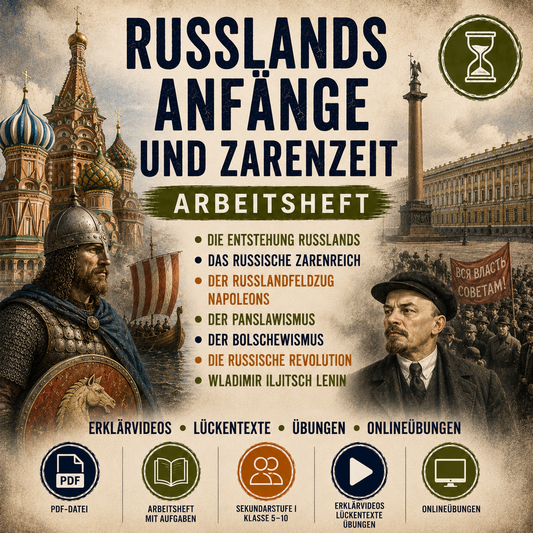 Russlands Anfänge und Zarenzeit – 32-seitiges Arbeitsheft (PDF)
