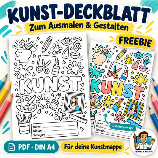 Freebie: Deckblatt für die Kunstmappe (PDF)