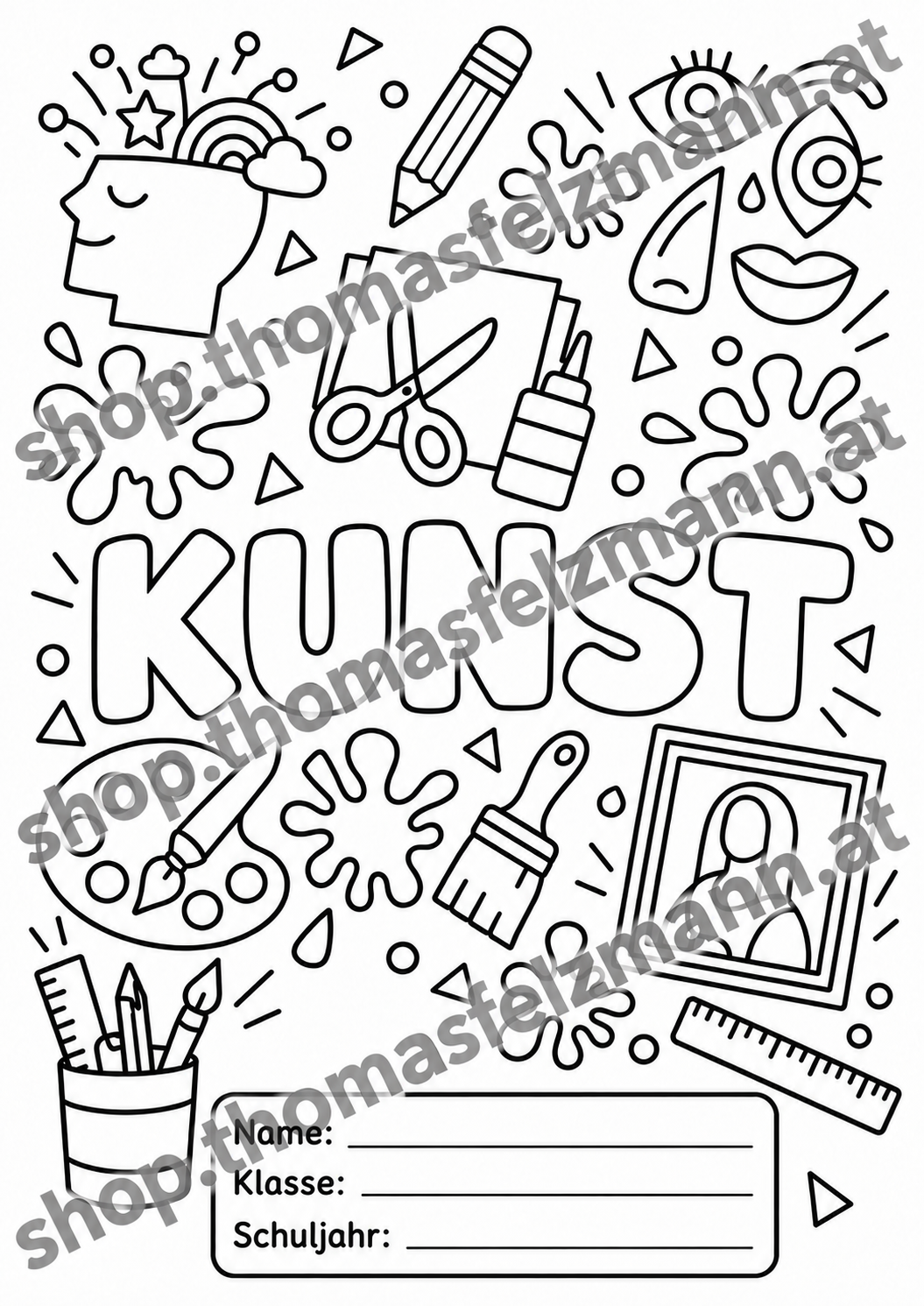 Freebie: Deckblatt für die Kunstmappe (PDF)