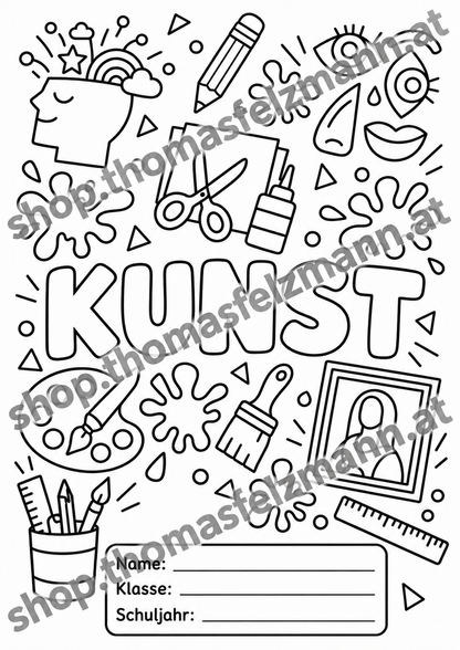 Freebie: Deckblatt für die Kunstmappe (PDF)