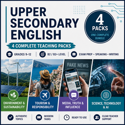 Upper Secondary English – 4 komplette Unterrichtspakete für B2/B2+