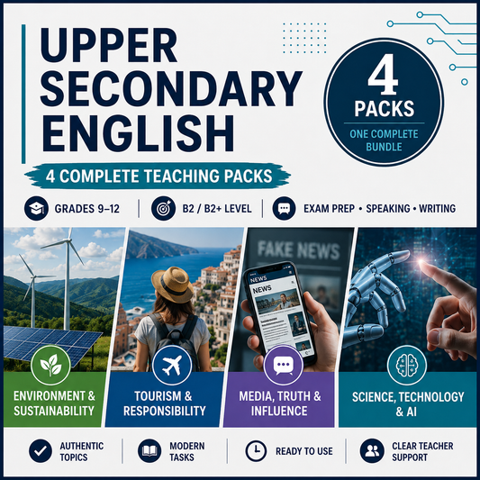 Upper Secondary English – 4 komplette Unterrichtspakete für B2/B2+