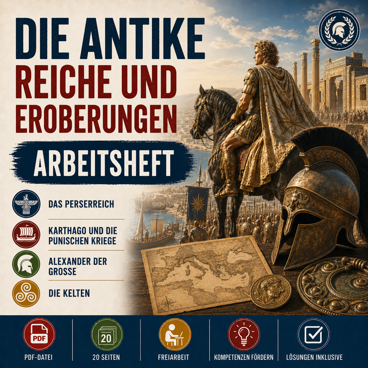 Die Antike - Reiche und Eroberungen (20-seitiges Arbeitsheft PDF)