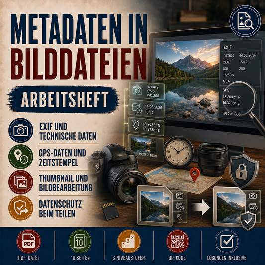 Analyse von Metadaten in Bilddateien: Arbeitsheft mit Lösungen, 10 Seiten