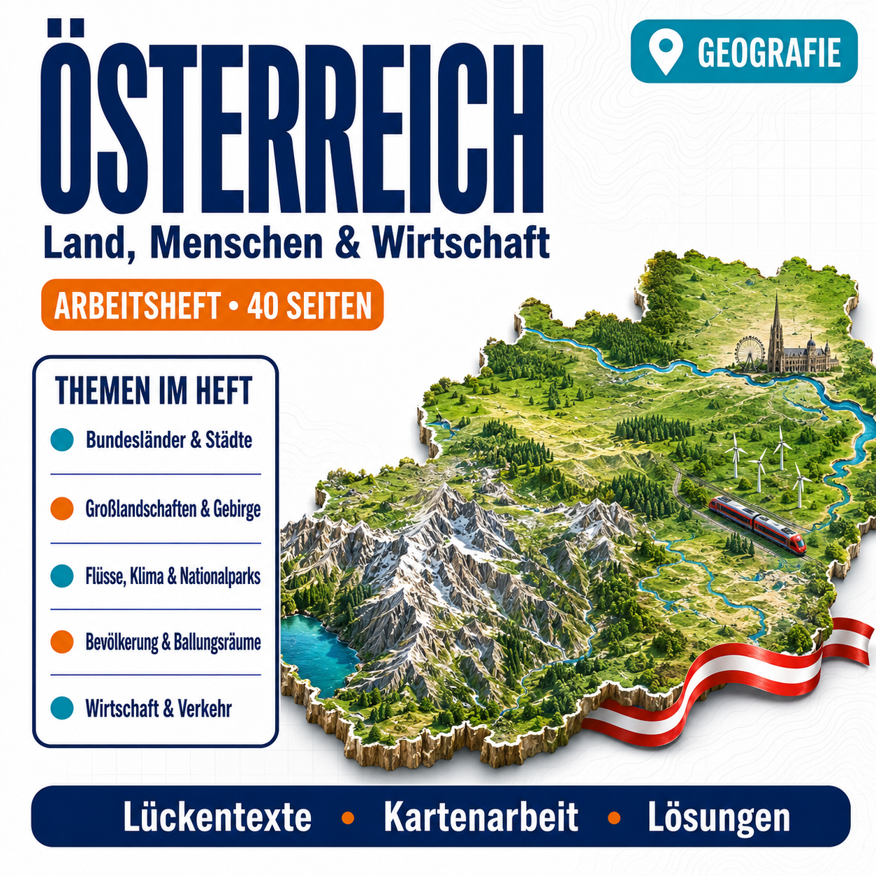 Arbeitsheft - Österreich (40-seitiges PDF)