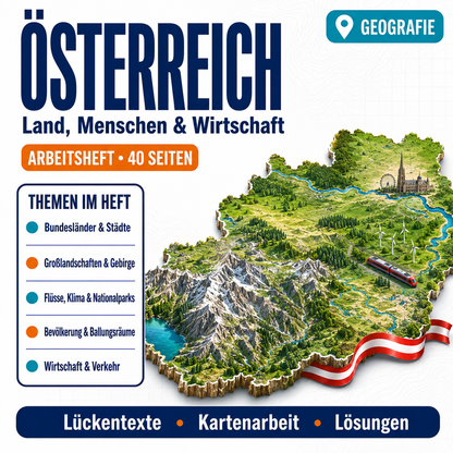 Arbeitsheft - Österreich (40-seitiges PDF)