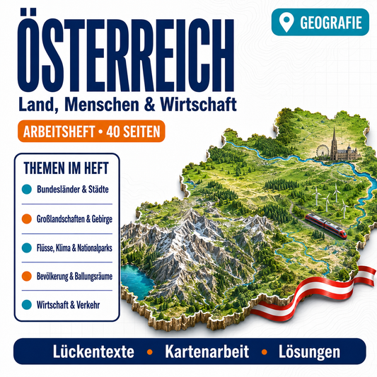Arbeitsheft - Österreich (40-seitiges PDF)