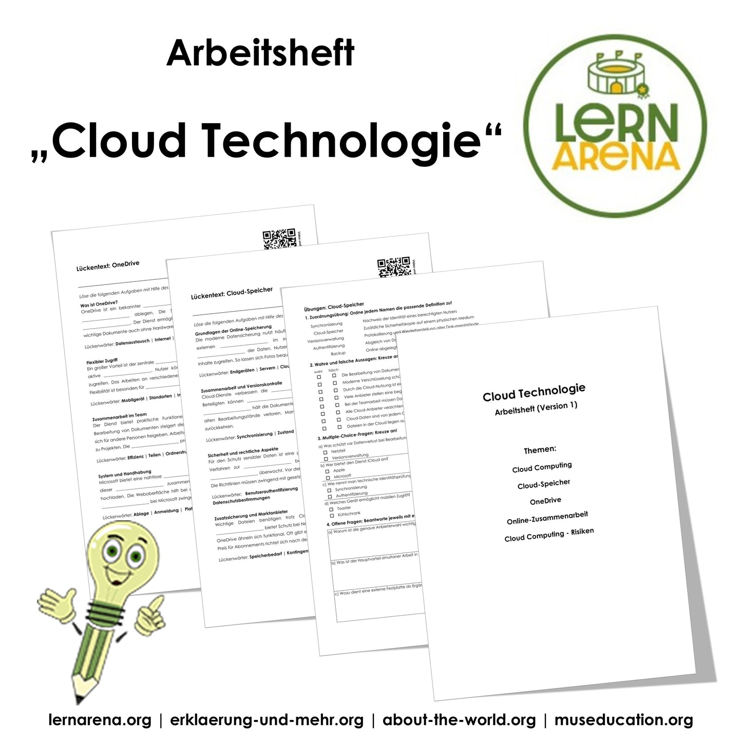 Cloud Technologie Arbeitsheft Level 3 schwer | 11 Seiten | PDF