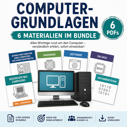 Computer-Grundlagen – 6 Unterrichtsmaterialien im Bundle
