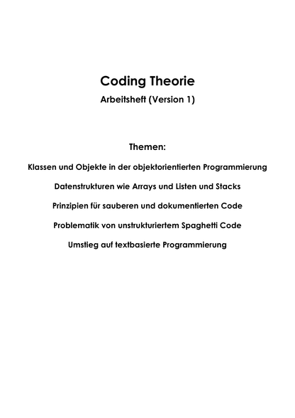 Coding Theorie Arbeitsheft Level 2 mittel | 11 Seiten | PDF