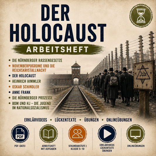 Der Holocaust – Arbeitsheft Geschichte (32 Seiten PDF) | Nationalsozialismus, Verfolgung & Erinnerung