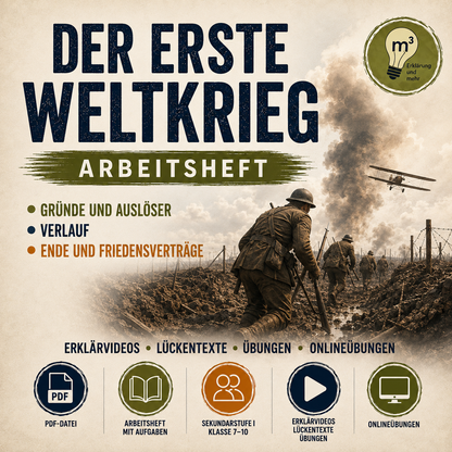 Der Erste Weltkrieg – Arbeitsheft mit Erklärvideos, Übungen & Onlineaufgaben (PDF)