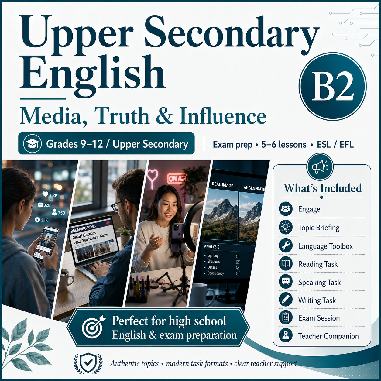 Media, Truth & Influence – Englisch-Themenheft B2 für die Sekundarstufe II