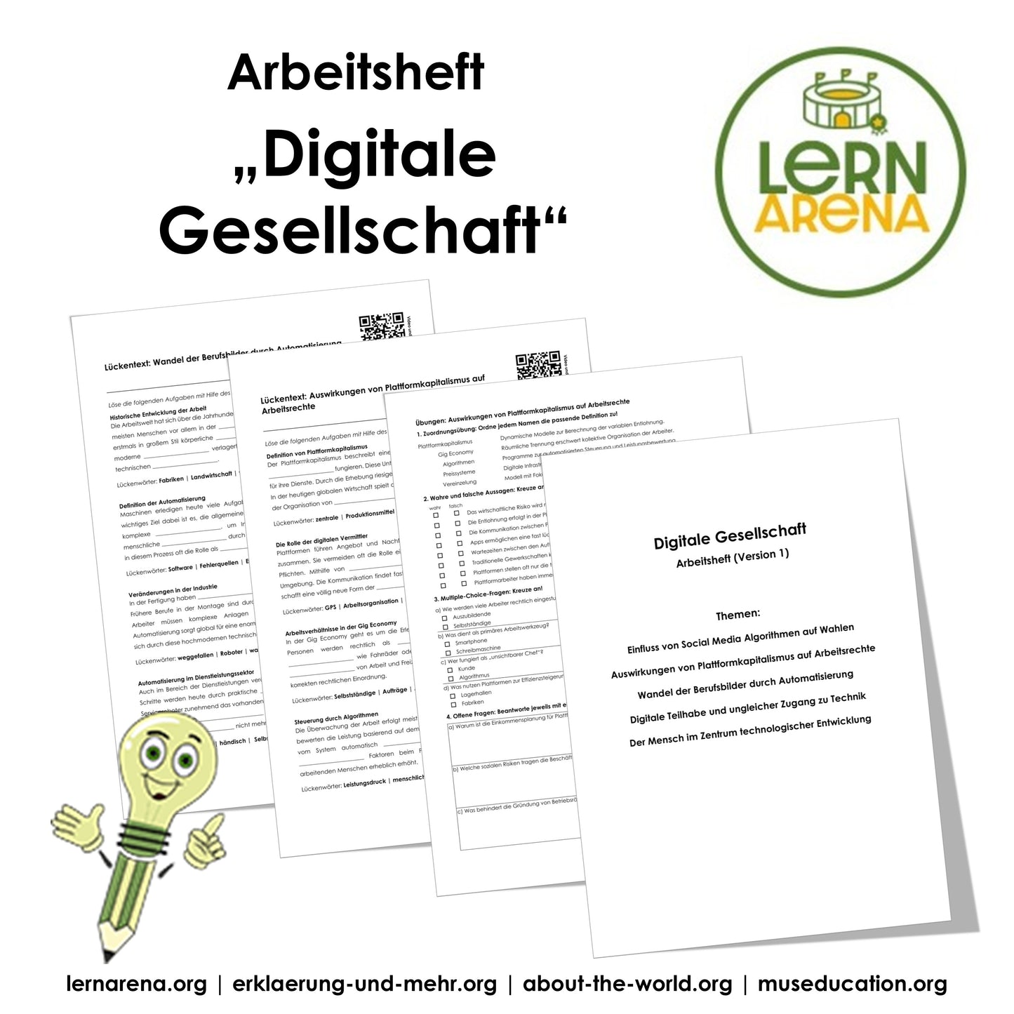 Digitale Gesellschaft Arbeitsheft Level 2 mittel | 22 Seiten | PDF