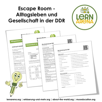 Escape-Room DDR: Alltagsleben und Gesellschaft | Geschichte Arbeitsmaterial | 25 Seiten PDF