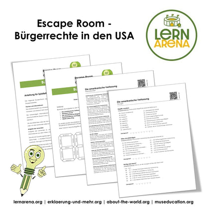 Escape-Room Bürgerrechte in den USA | Geschichte Arbeitsmaterial | 25 Seiten PDF