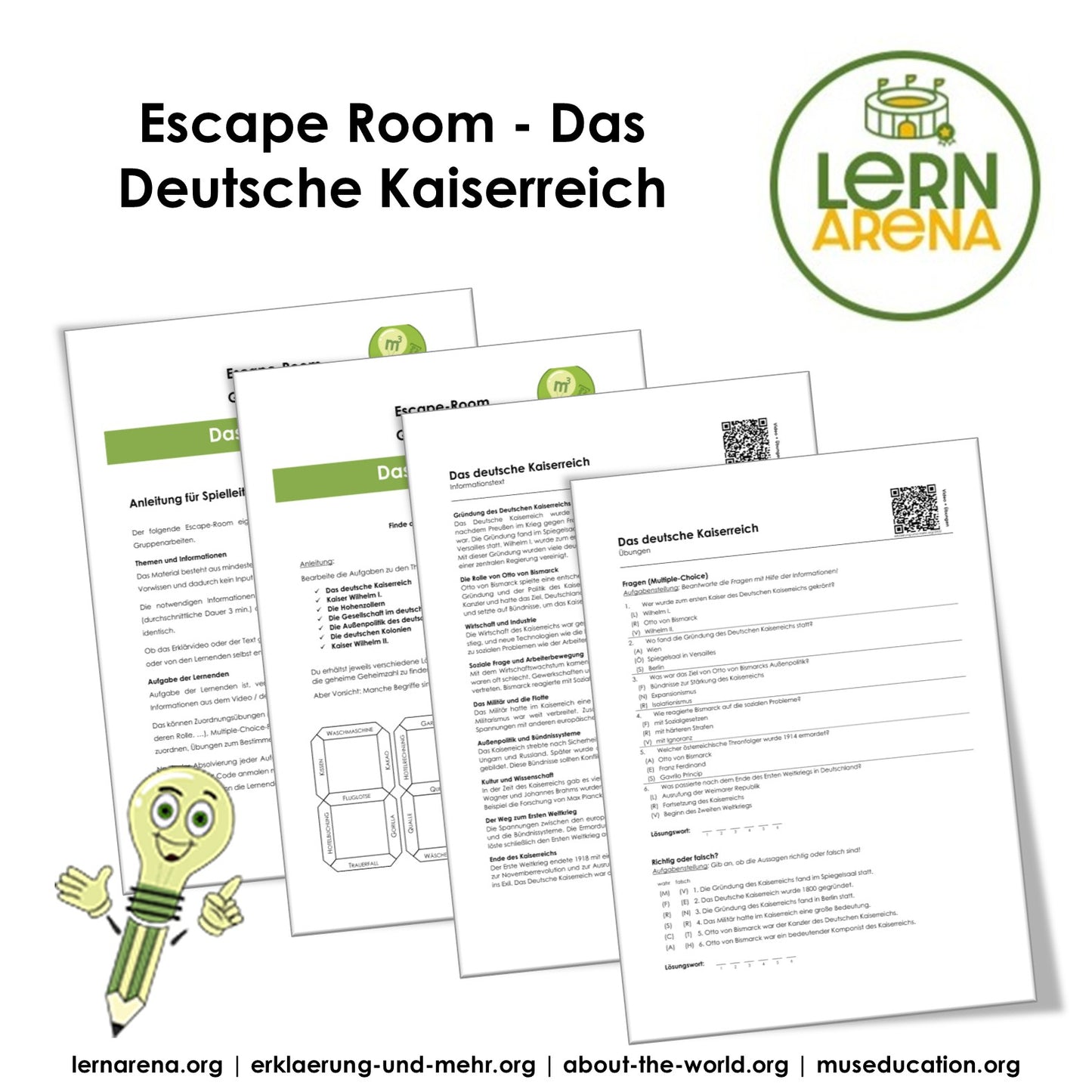 Escape-Room Deutsches Kaiserreich – Geschichte Arbeitsmaterial PDF für die Sekundarstufe I