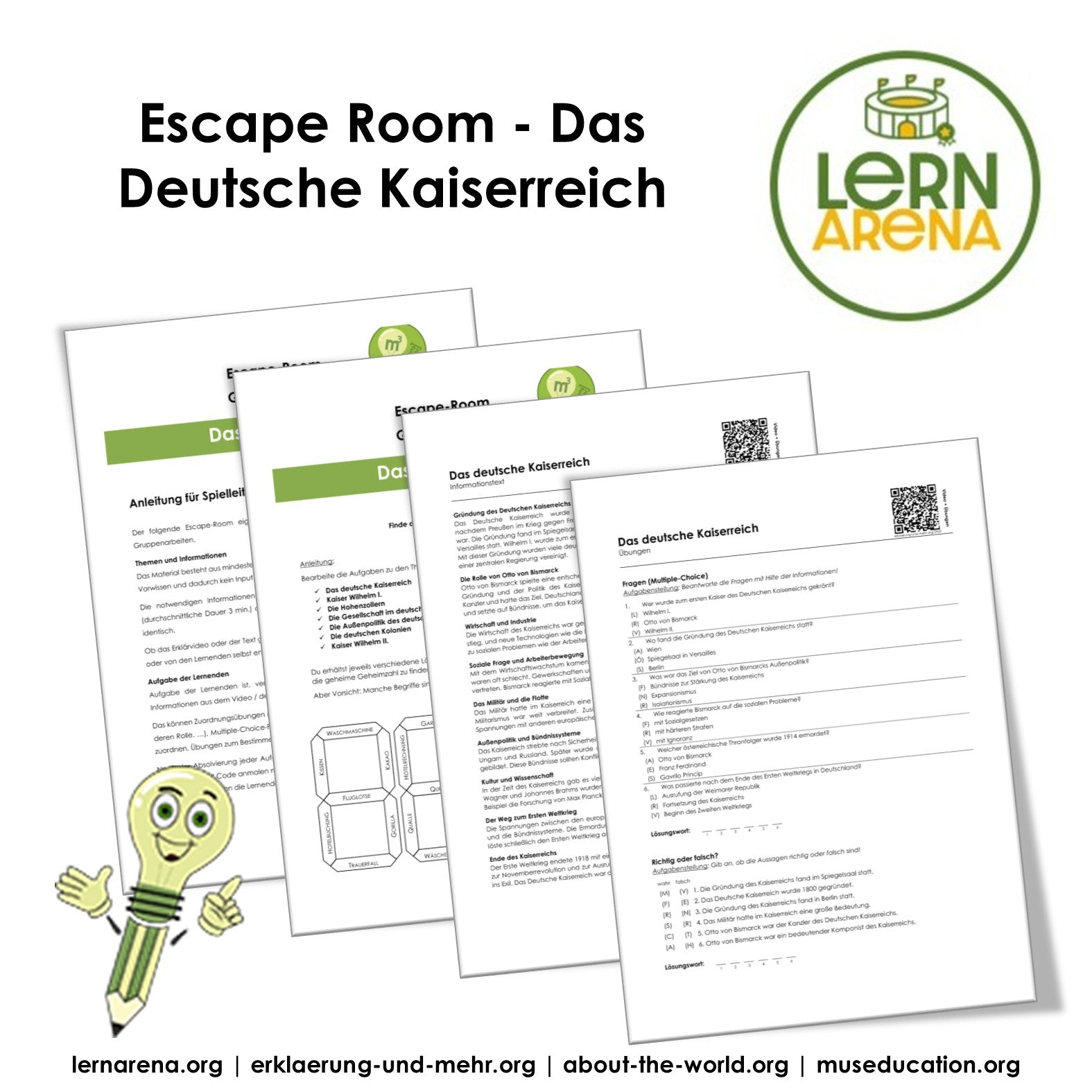 Escape-Room Deutsches Kaiserreich – Geschichte Arbeitsmaterial PDF für die Sekundarstufe I
