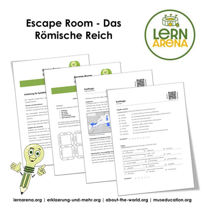 Escape-Room Römisches Reich | Geschichte Arbeitsmaterial | 32 Seiten PDF