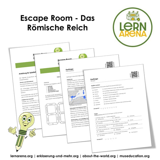 Escape-Room Römisches Reich | Geschichte Arbeitsmaterial | 32 Seiten PDF