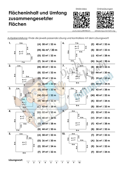 Rechteck und Quadrat | Arbeitsheft (163 Seiten inkl. Lösungen)