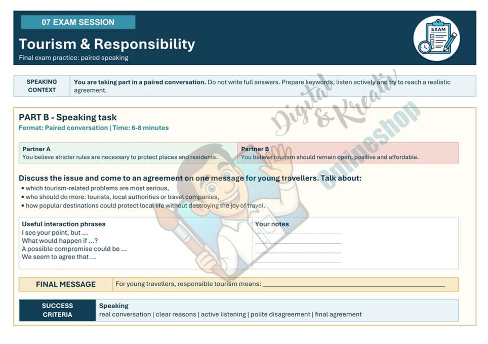 Tourism & Responsibility – Englisch-Themenheft B2 für die Sekundarstufe II