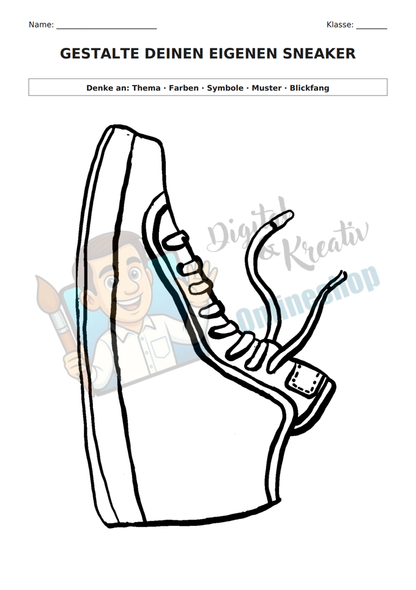 Designe deinen Sneaker – Kunst in 30 Minuten | Sofortdruck-Version