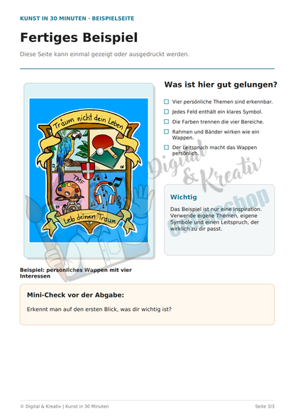 Kunst in 30 Minuten – 5 kreative Sofortdruck-Projekte | 15-seitiges Bundle