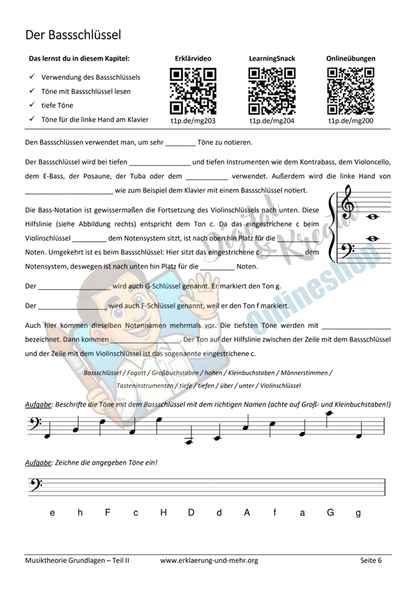Musiktheorie Grundlagen – Teil 2 | 34-seitiges Arbeitsheft zu Intervallen, Akkorden & Schlagzeug (PDF)