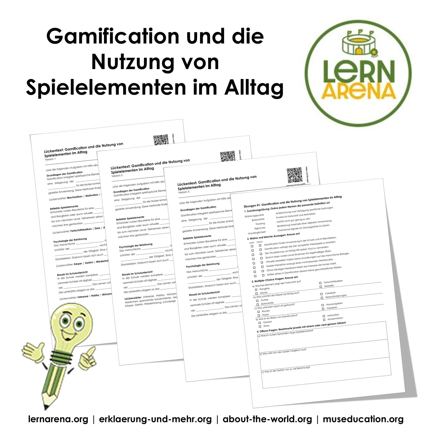 Gamification im Alltag verstehen – Arbeitsheft mit Lösungen (10 Seiten)
