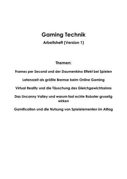  – Inhaltsverzeichnis