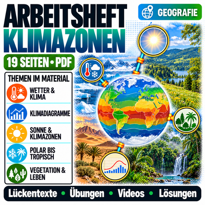 Klimazonen – 19-seitiges Arbeitsheft (PDF)