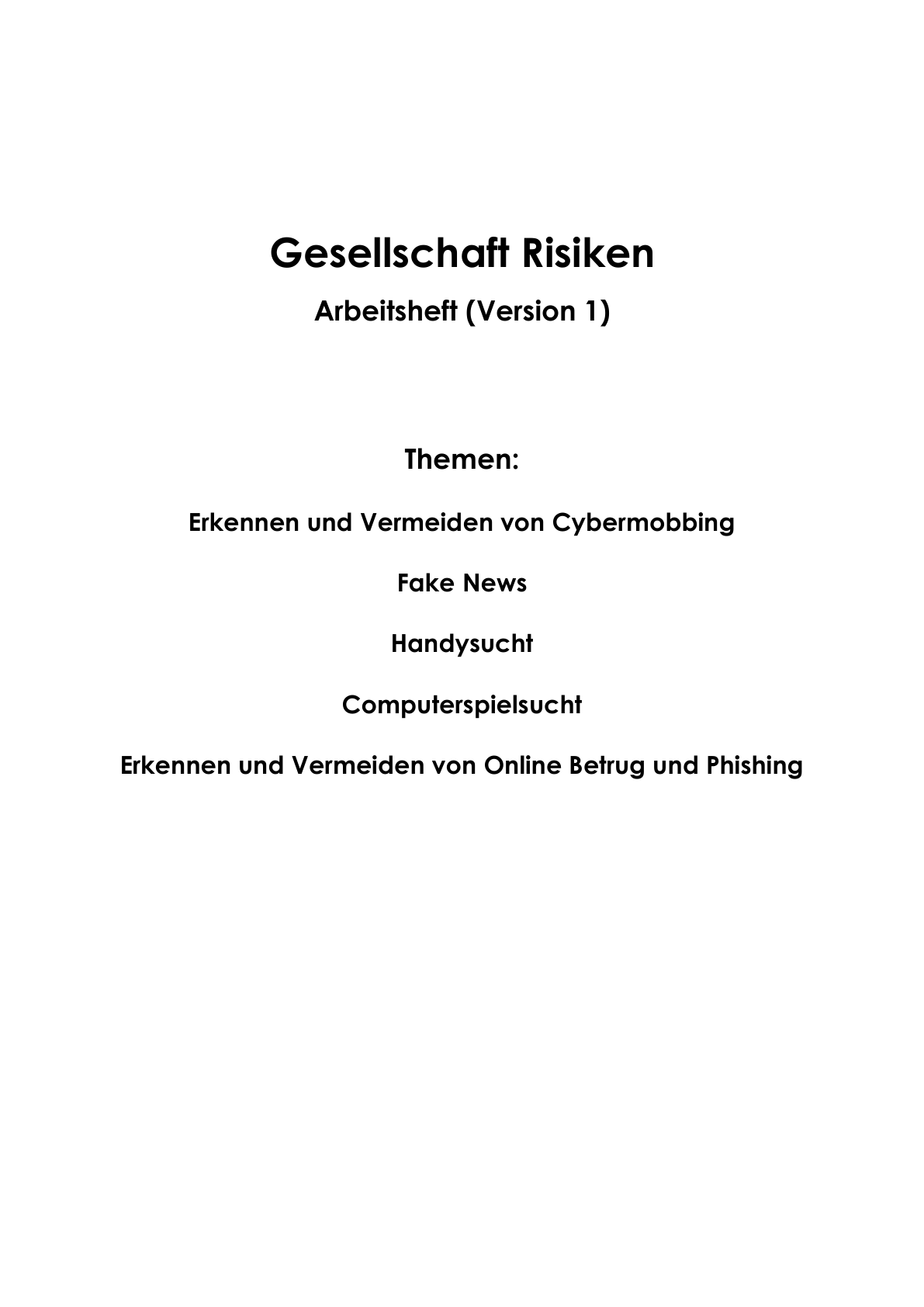  – Inhaltsverzeichnis