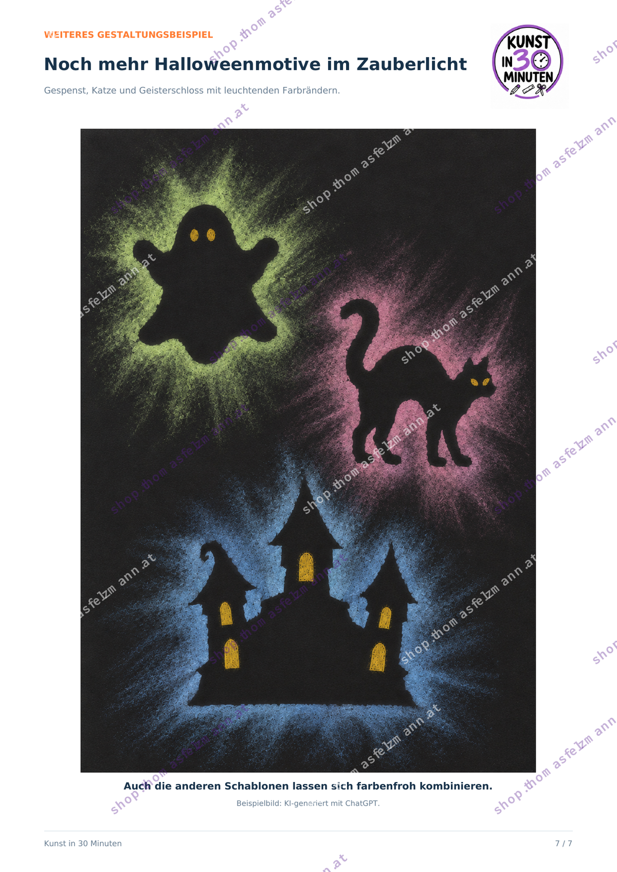 Halloween-Bild mit Pastellkreiden - Kunst in 30 Minuten