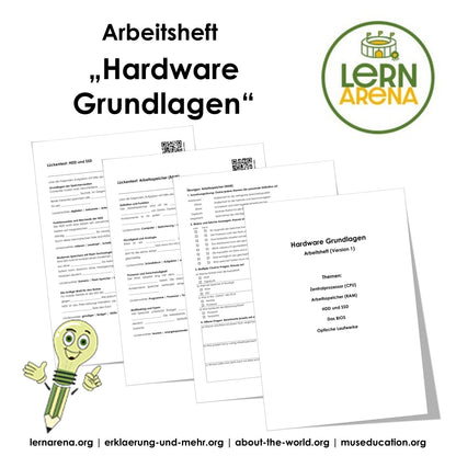 Hardware Grundlagen Arbeitsheft Level 3 (schwierig) | 11 Seiten + 11 Seiten Lösungsheft | PDF – Titelbild