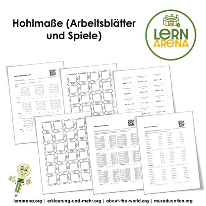 Hohlmaße mit Komma (ml, cl, dl, l, hl) | Arbeitsheft (178 Seiten inkl. Lösungen) – Titelbild