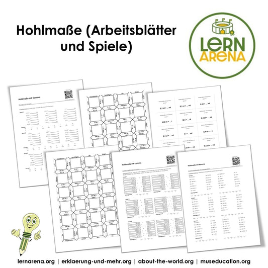 Hohlmaße mit Komma (ml, cl, dl, l, hl) | Arbeitsheft (178 Seiten inkl. Lösungen) – Titelbild