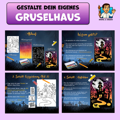 Kunst Schritt für Schritt: Gestalte dein eigenes Gruselhaus!