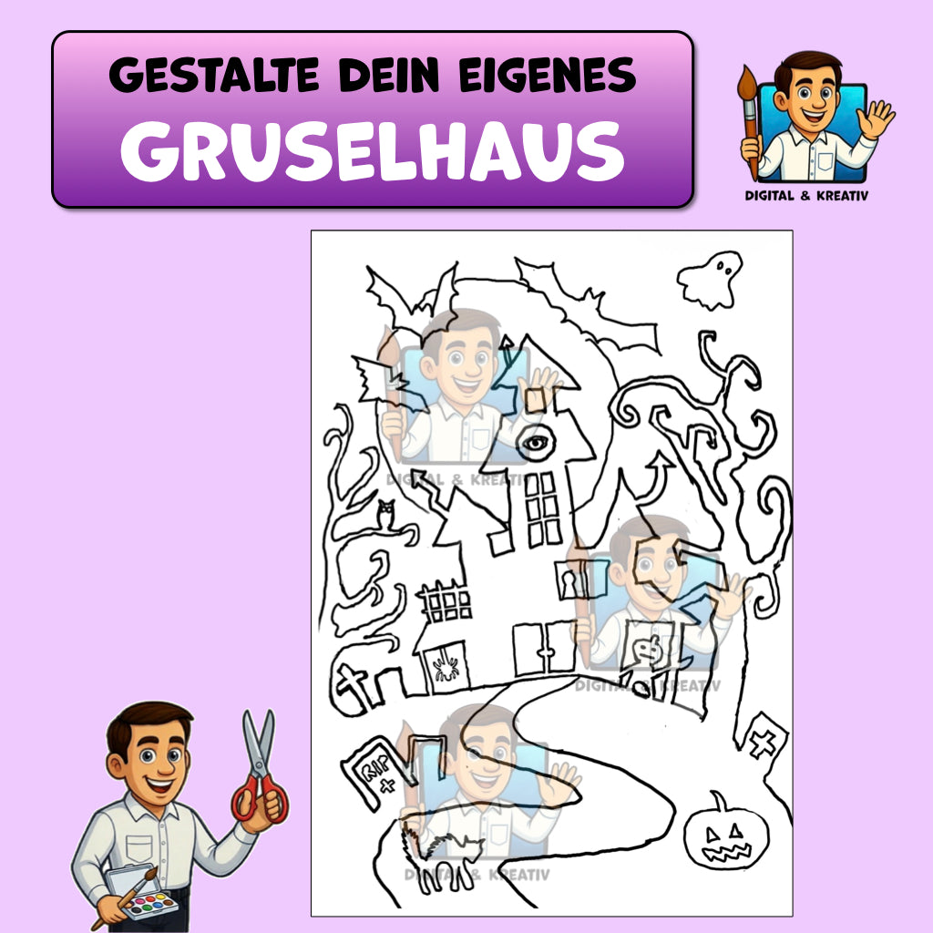 Kunst Schritt für Schritt: Gestalte dein eigenes Gruselhaus!