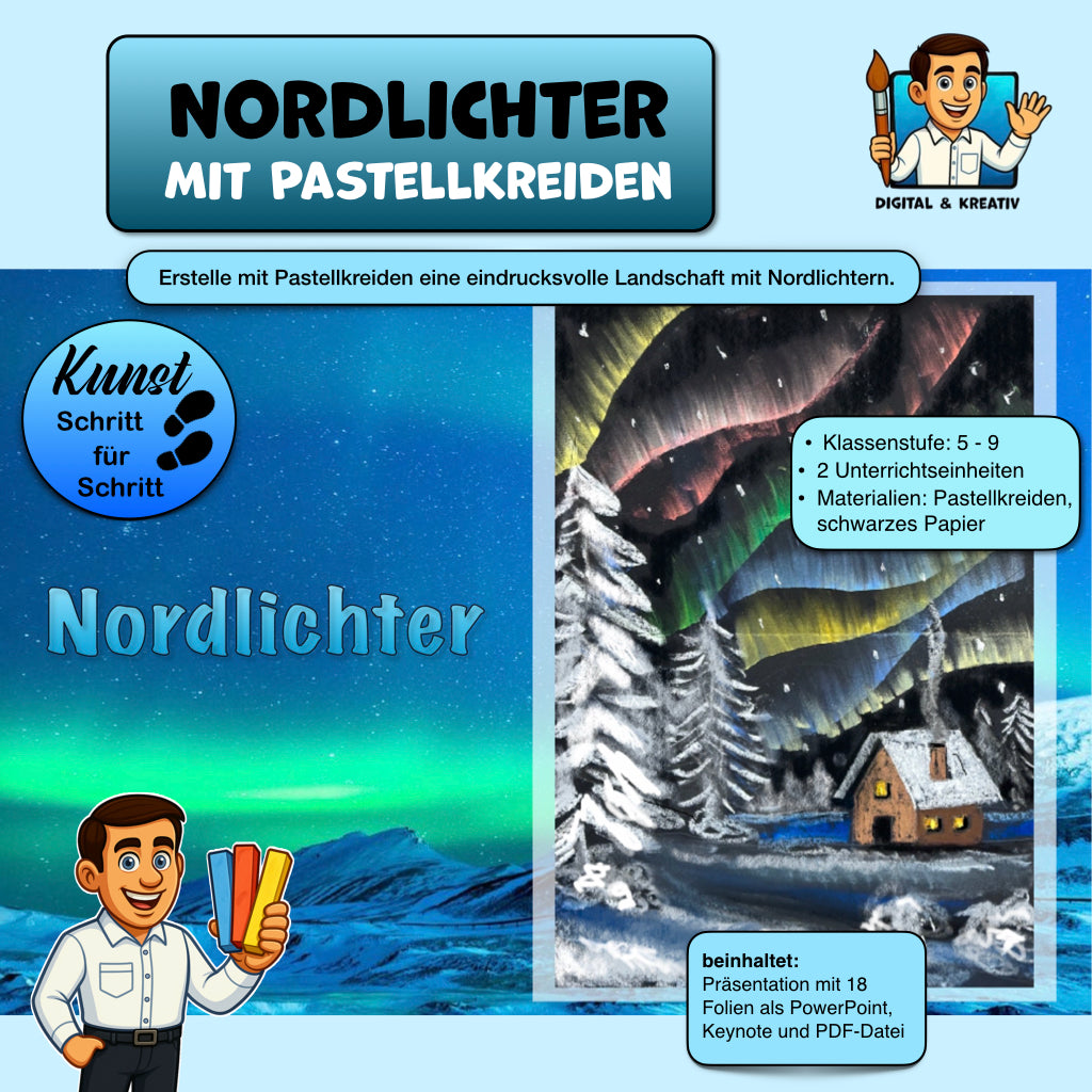 KUNST Schritt für Schritt: Nordlichter inkl. Video