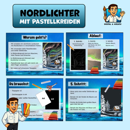 KUNST Schritt für Schritt: Nordlichter inkl. Video