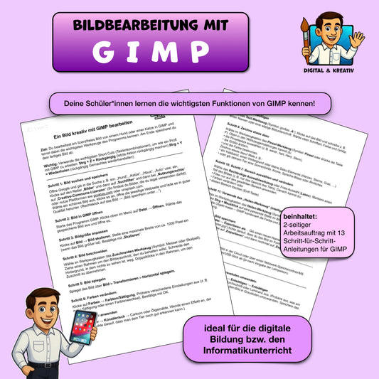 Erlerne das Bildbearbeitungsprogramm GIMP - Schritt für Schritt