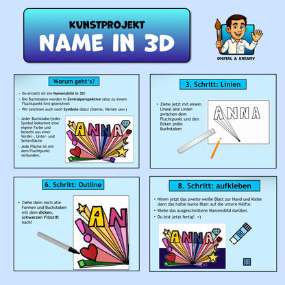 Inhaltsübersicht Name in 3D