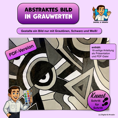 Abstraktes Gemälde in Tonwerten – Titelbild